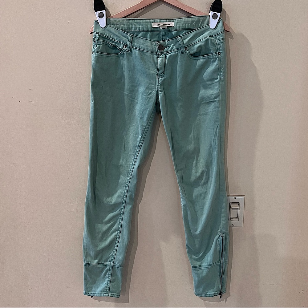 Life In Progress - Sea Foam Green Low Rise Skinny Jeans - Size 26
